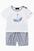 Boat Print Newborn Baby Set, Set of Two Boat Print Newborn Baby Set, Set of Two