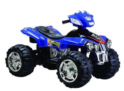 Megastar Ride On 12 V Electric 4 Wheels Quad Buggy Bike Battery Operated - Blue
