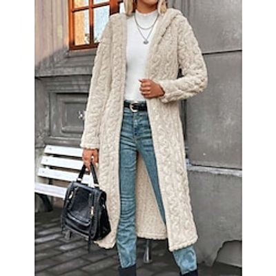 Women's Teddy Coat Long Coat Fleece Sherpa Jacket Open Front Winter Coat Belted Heated Coat Fall Beige S M L XL XXL Lightinthebox Women's Teddy Coat Long Coat Fleece Sherpa Jacket Open Front Winter Coat Belted Heated Coat Fall Beige S M L XL XXL Lightinthebox