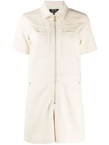 A.P.C. zipped playsuit - NEUTRALS