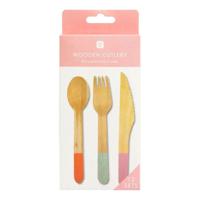 Talking Tables We Heart Pastels Wooden Cutlery - (Pack of 36) - thumbnail