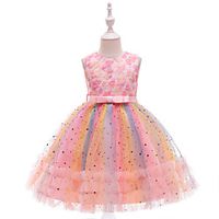 Princess Cosplay Costume Costume Girls' Movie Cosplay Christmas New Year's Golden Purple Blue Dress Christmas Halloween Children's Day Organza Cotton miniinthebox - thumbnail