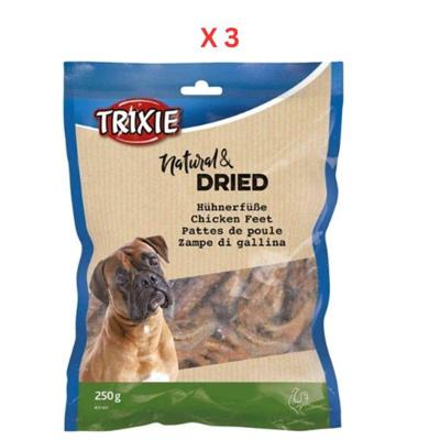 Trixie Dried Chicken Feet Dog Treats 250G Pack Of 3