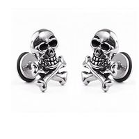 1PC Stud Earrings For Men's Women's Halloween Street Alloy Classic Fashion Skull Lightinthebox - thumbnail