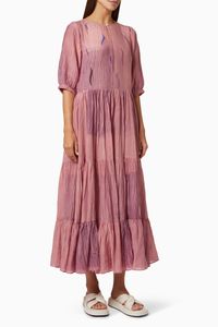 Cannon Tiered Dress in Silk