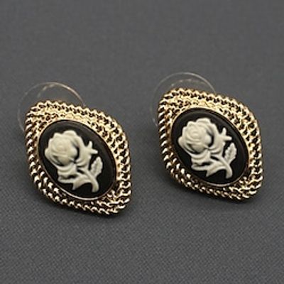 Edwardian Rococo Baroque Victorian 18th Century Earrings Women's Costume Earrings Black  Rosy Pink Vintage Cosplay Party  Evening Lightinthebox