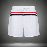 Men's Casual / Sporty Outdoor Sports Daily Beach Shorts Pants Lines / Waves Short Drawstring Elastic Drawstring Design White Blue Red Navy Blue miniinthebox - thumbnail