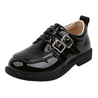 Boys' Girls' Flats Flower Girl Shoes PU Dress Shoes Little Kids(4-7ys) Big Kids(7years ) Wedding Party Party  Evening Indoor Buckle Black Beige Fall Spring miniinthebox - thumbnail