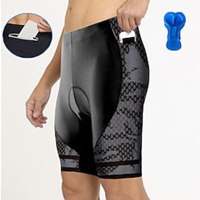 21Grams Men's Bike Shorts Cycling Shorts Bike Bottoms Mountain Bike MTB Road Bike Cycling Sports Camo  Camouflage 3D Pad Cycling Breathable Quick Dry Grey Polyester Spandex Clothing Apparel Bike Wear Lightinthebox