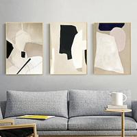 Hand Paint Modern Neutral Black And White Abstract Painting On Canvas Wall Art Living Room Decor (No Frame) Lightinthebox