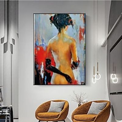 Handmade Hand Painted Oil Painting Wall Art Nude Women Beauty Nude Decoration Home Decoration Decor Canvas Paintingfor Living Room miniinthebox