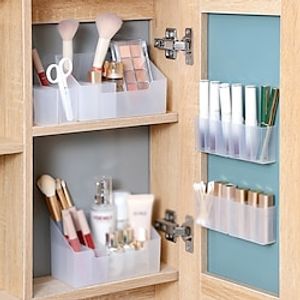 Cosmetics Storage Box Storage Rack Desktop Lipstick Box Storage Box Transparent Mirror Cabinet Storage Box Small Box 1PC Lightinthebox