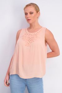 Womens Sleeveless Top  Peach