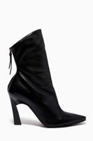 Slanted Ankle Boots in Nappa Leather Slanted Ankle Boots in Nappa Leather