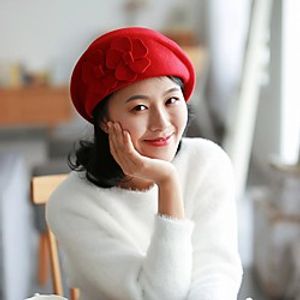 Elegant Lady Wool Felt Hats with Floral / Solid 1 Piece Special Occasion / Party / Evening Headpiece miniinthebox