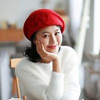 Elegant Lady Wool Felt Hats with Floral / Solid 1 Piece Special Occasion / Party / Evening Headpiece miniinthebox - thumbnail