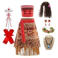 Moana Princess Fairytale Moana Cosplay Costume Outfits Women's Movie Cosplay Cosplay Necklace Wig Only gloves Skirts Vest Gloves Halloween Masquerade Polyester Lightinthebox - thumbnail
