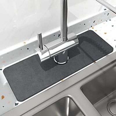 Soft Diatomite Absorbent Faucet Floor Mat Bottom Waterproof Thickened Durable Kitchen Sink Pad Splash-proof Water Rug Bathroom Lightinthebox