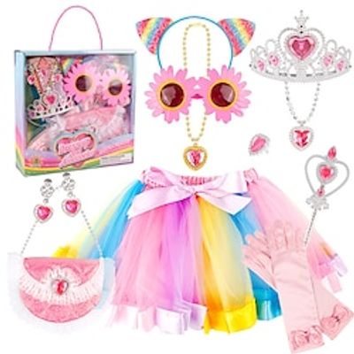 Children's Playhouse Princess Toy Jewelry Set Unicorn Angel Rod Pendant Earrings Short Skirt Bag Set Gifts for girls aged 4-6 years old Lightinthebox