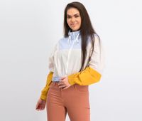 Womens Long Sleeve Jacket  Blue/Cream/Yellow - thumbnail