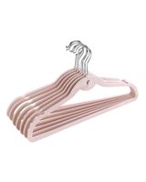 Wenko Flocking Hangers Lady 7 Pieces Rose Wenko Flocking Hangers Lady 7 Pieces Rose