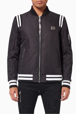 Iconic Plein Bomber Jacket in Nylon Iconic Plein Bomber Jacket in Nylon