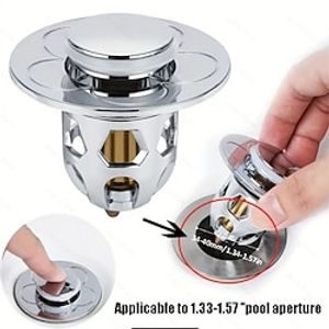 2pcs New Pop-Up Bounce Core Basin Drain Filter Hair Catcher Sink Strainer Bathtub Stopper Bath Plug Bathroom Gadgets Lightinthebox