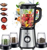 Kenwood Glass Blender 1000W Power Blender Smoothie Blender/Smoothie Maker 1.5L with 2 Grinder Mills, Chopper Mill, Ice Crush Function - BLM45.880SS