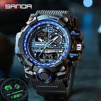SANDA Men Digital Watch Sports Fashion Wristwatch Shock Resistant Luminous Stopwatch Alarm Clock Calendar TPU Watch miniinthebox