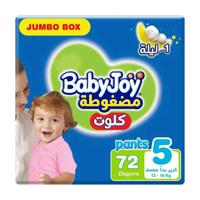 BabyJoy Cullote Pants Diaper, Jumbo Box Junior Size 5, Count 72, 12 - 18 Kg