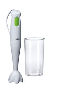 Braun Multiquick Hand Blender Plastic Shaft 1 Speed Soft Grip 600 ML Beaker - MQ100