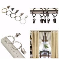 40pcs Metal Window Bathroom Curtain Clips Rings Pole Rod Voile Drapery 25mm Inner Diameter