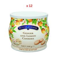 Royal Dansk Ginger & Lemon Cookies 12X250G