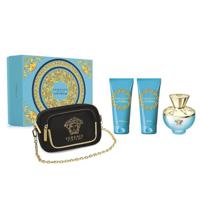 Versace Pour Femme Dylan Turquoise (W) Set Edt 100Ml + Sg 100Ml + Bg 100Ml + Clutch Bag