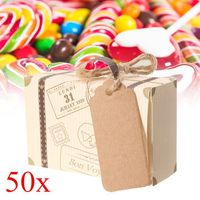 50Pcs Mini Suitcase Sweet Cake Candy Bags