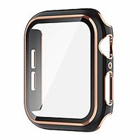 Smart watch Case compatible apple watch 40mm built-in tempered glass screen protector rose gold edge black bumper full coverage hd clear protective film cover iwatch  series 654se Lightinthebox - thumbnail
