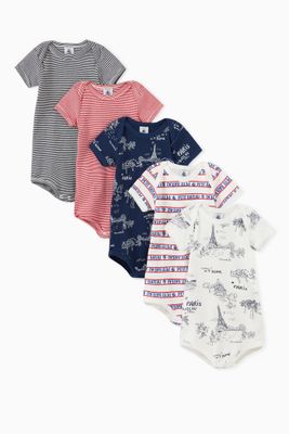 Paris Cotton Bodysuit, Set of 5 Paris Cotton Bodysuit, Set of 5