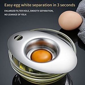 Egg Separator Stainless Steel White Yolk Divider Filter Kitchen Supplies Practical Economical and Convenient Divider miniinthebox