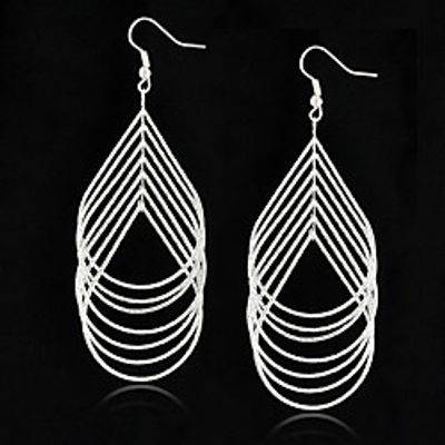 Women's Stud Earrings Drop Earrings Hoop Earrings Pear Cut Holiday Fashion Birthday Fashion Punk Trendy Hip Hop Cute Earrings Jewelry Silver For Christmas Halloween Party Evening Prom Festival 1 Pair miniinthebox
