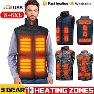 131194 Area Heating Heated Vest for Men with  Heating Zones Controllers and Temp Levels Lightweight Cold-proof Vest (Battery Not Included) Lightinthebox