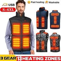 131194 Area Heating Heated Vest for Men with  Heating Zones Controllers and Temp Levels Lightweight Cold-proof Vest (Battery Not Included) Lightinthebox - thumbnail