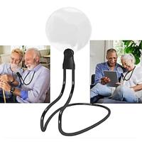 Portable Hanging Neck Magnifier with Flexible Arm: 5X/10X Hands-Free Magnifying Glass for Elderly Reading, Removable Loupe for Sewing, Jewelry, Elderly and Children's Reading of Books and Newspapers Lightinthebox