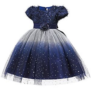 Princess Dress Party Costume Flower Girl Dress Girls' Movie Cosplay Christmas New Year's Golden Red Pink Dress Christmas Halloween Children's Day Polyester / Cotton miniinthebox