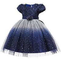 Princess Dress Party Costume Flower Girl Dress Girls' Movie Cosplay Christmas New Year's Golden Red Pink Dress Christmas Halloween Children's Day Polyester / Cotton miniinthebox - thumbnail