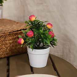 Realistic Miniature Apple Tree Potted Plant Lightinthebox