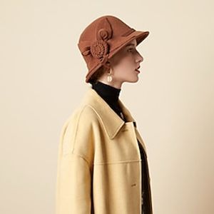 Women's Party Hat Party Wedding Special Occasion Flower Flower Wine Camel Hat  White  Blue  Fall  Winter  Spring Lightinthebox