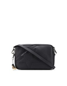 Black Leather Logo Bag
