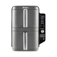 Ninja Double Stack XL Air Fryer, Vertical Dual Drawer Air Fryer With 4 cooking levels, 2 Drawers And 2 Racks, Space Saving Design, 9.5L Capacity, 6 Cooking Functions, 8 Portions, Grey (SL400ME)