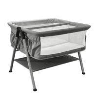 Teknum Fellow 2 Twin Bedside Crib Bassinet - Grey TK_FELLOW2_GY