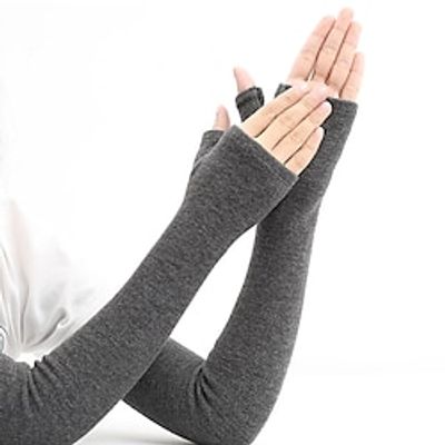 Minimalist Cashmere Warm Sleeves Soft Cozy Warm Knit Long Sleeves Women Autumn Winter Fingerless Coldproof Sleeves miniinthebox